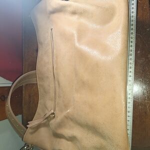 Elegant Tan Faux  Suede Handbag Steve Madeen